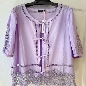 Vineyard Vines Eyelet Inset Tie Top L